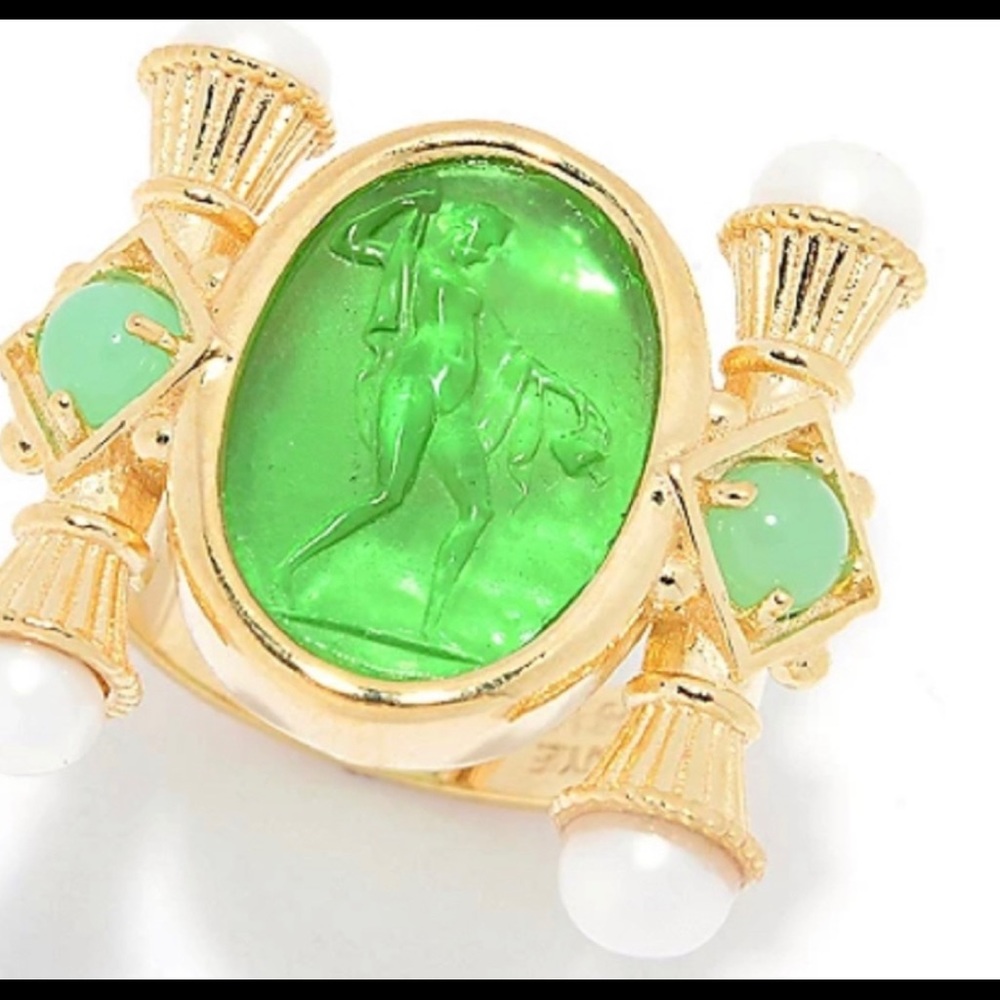 Tagliamonte Venetian Doublet Cameo Ring SZ 7